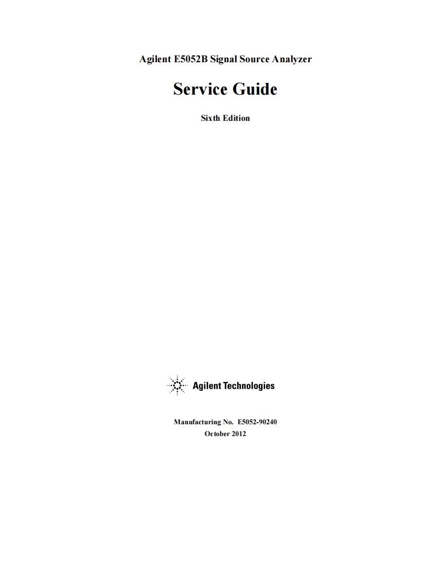 安捷伦E5052B-Signal-Source-Analyzer-Service-Guide-E5052-90240-c20070208-[262]维修手册含电器原理图-找手册网